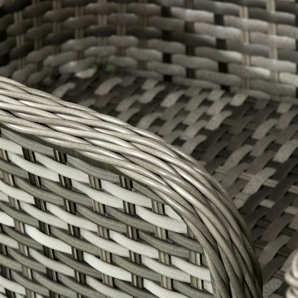 Thumbnail: Outsunny Seven-Piece Rattan Dining Set - Grey