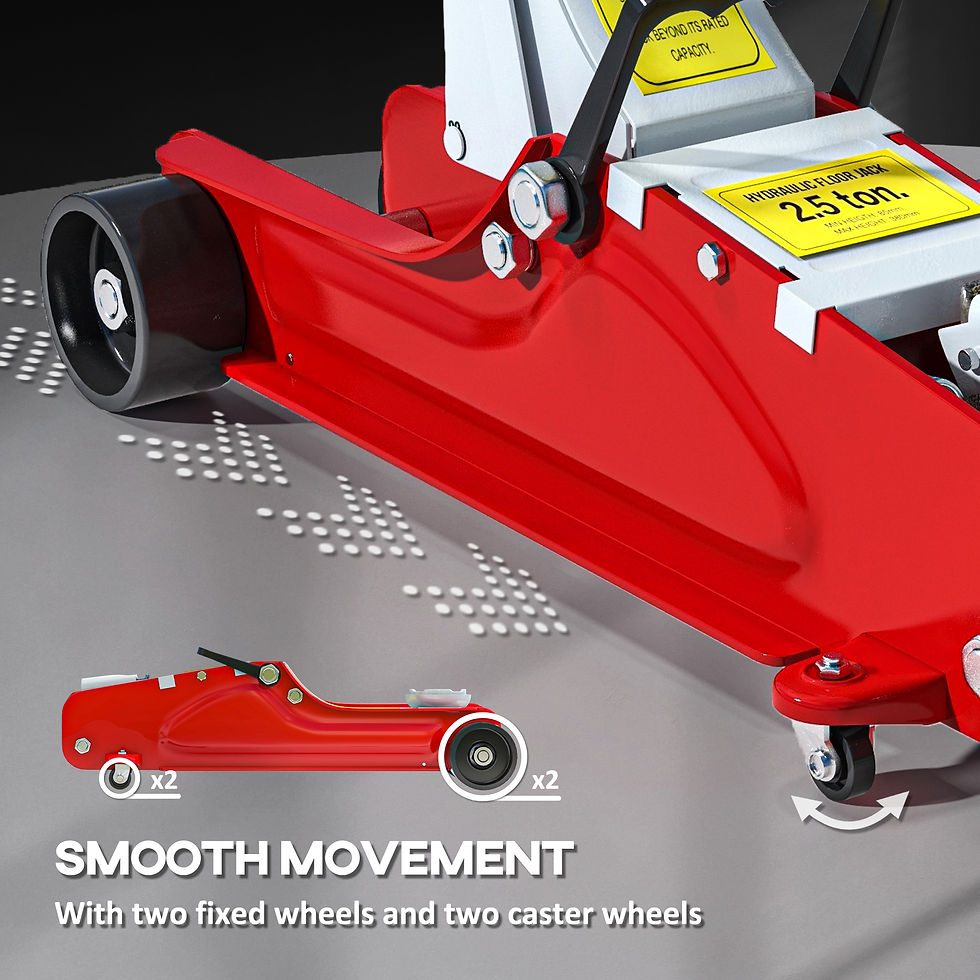 Thumbnail: Low Profile Jack, Hydraulic Racing Floor Jack, 8-38cm Lifting Range, 2.5 Ton Cap