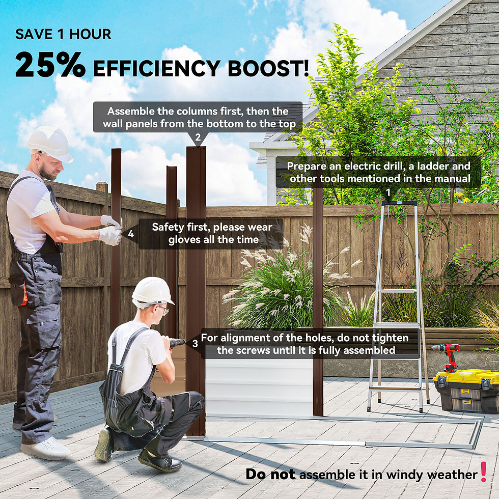 Thumbnail: 4 x 6ft Galvanised Steel Garden Shed, with Lock and Gloves - Oak