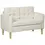 Thumbnail: HOMCOM Modern Loveseat Sofa, Compact 2 Seater Sofa with Hidden Storage, Cream