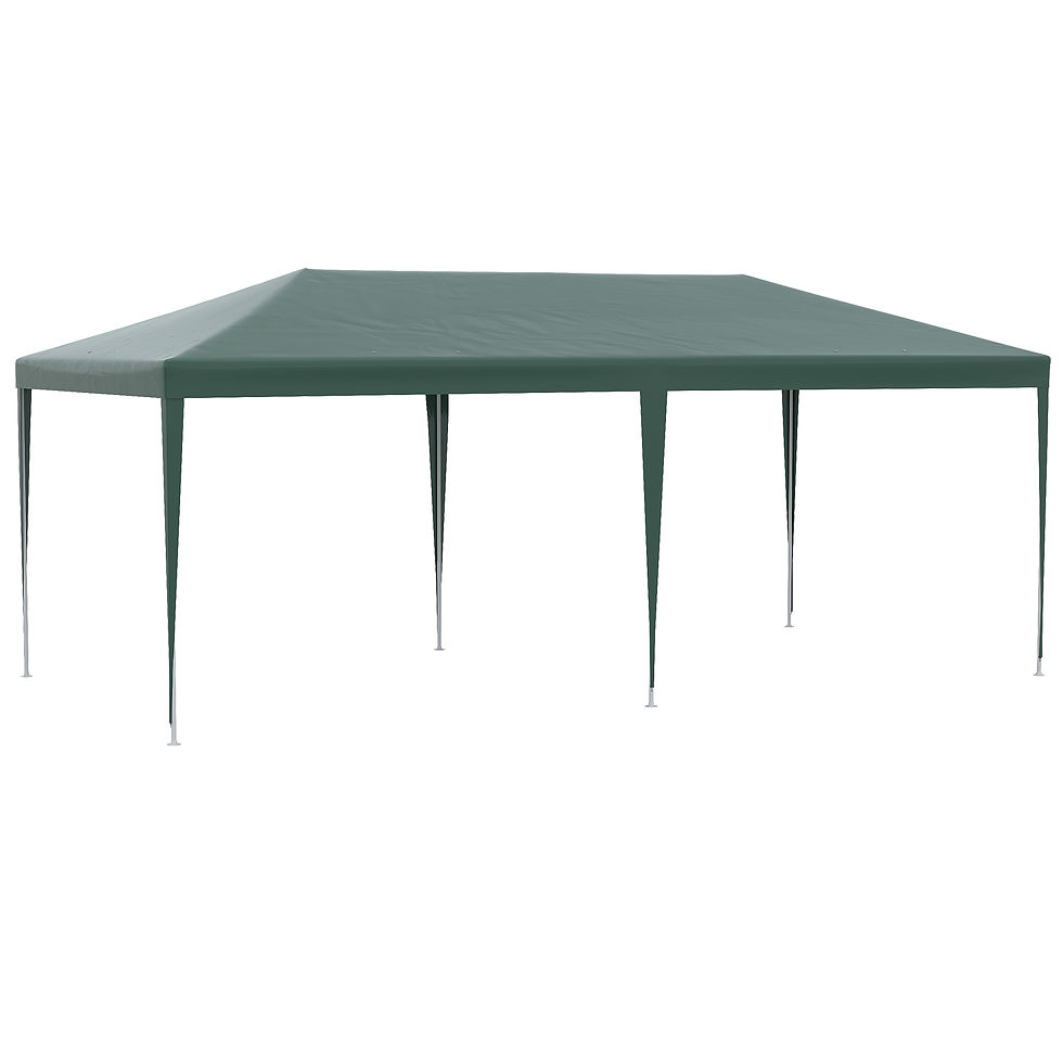 Thumbnail: 6x3 m Party Tent Gazebo Marquee Outdoor Patio Canopy Shelter with Windows and Si