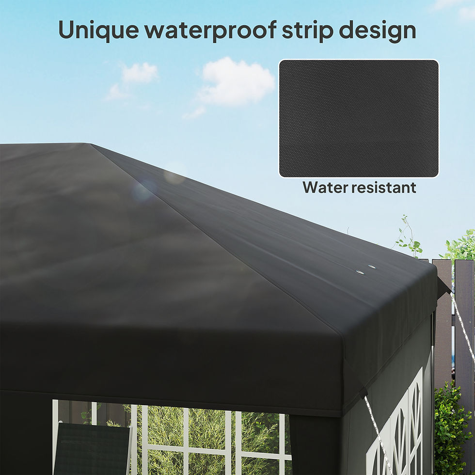 Thumbnail: 3 x 6m Pop-Up Gazebo, with Removable Walls - Black