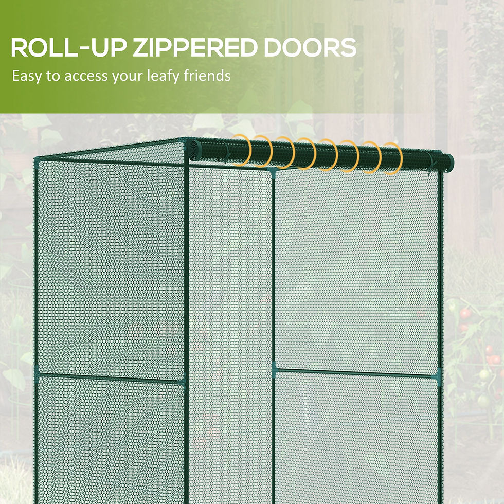 Thumbnail: Outsunny 120 x 120cm Compact Plant Cage, with Netting - Green