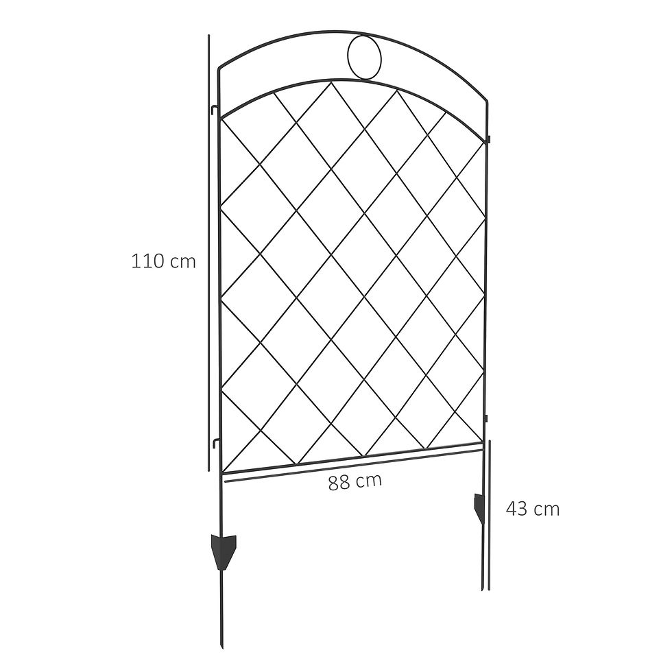 Thumbnail: Outsunny Decorative Garden Fencing, 43in x 11.4ft Outdoor Picket Fence Panels,