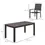 Thumbnail: Dining Set w/ Table & 6 Chairs - Dark Wood Top & Slatted Frame Design