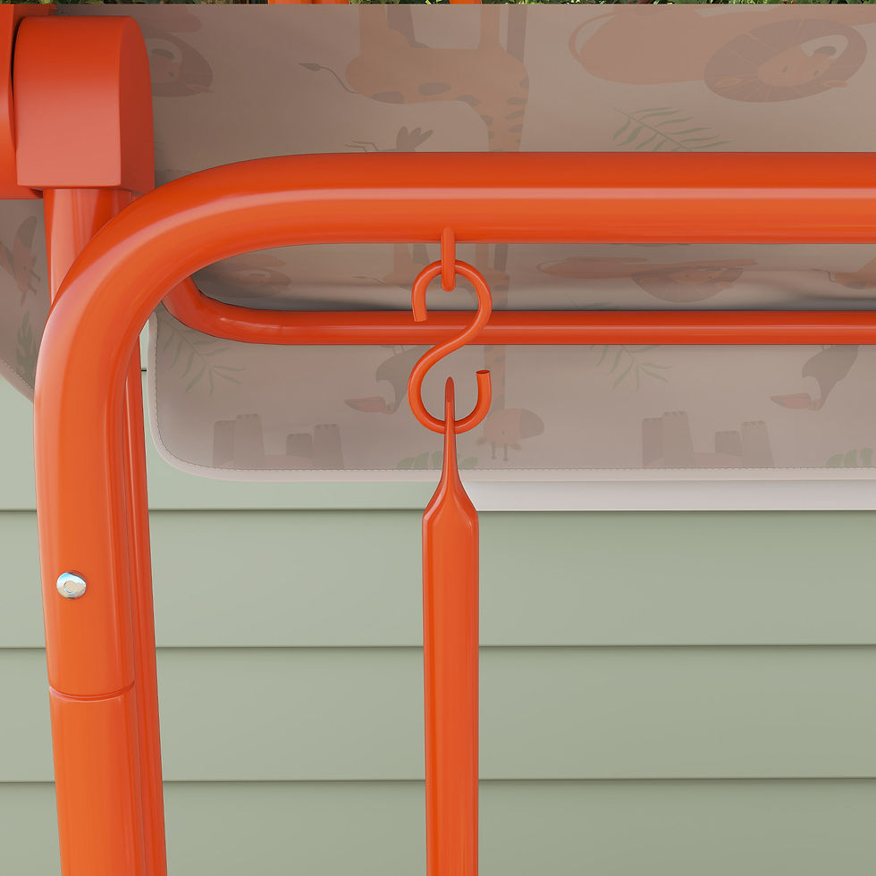 Thumbnail: Kids Porch Swing, 2-Seater Patio Swing Bench Hammock with Seat Belts, Adjustable