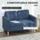 Thumbnail: HOMCOM Modern Loveseat Sofa, Compact 2 Seater Sofa with Hidden Storage, Blue