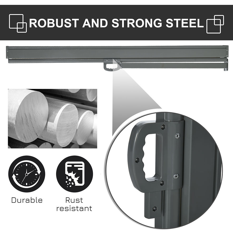 Thumbnail: Retractable Sun Side Awning Screen Fence Patio Garden Wall Balcony Screening Pan