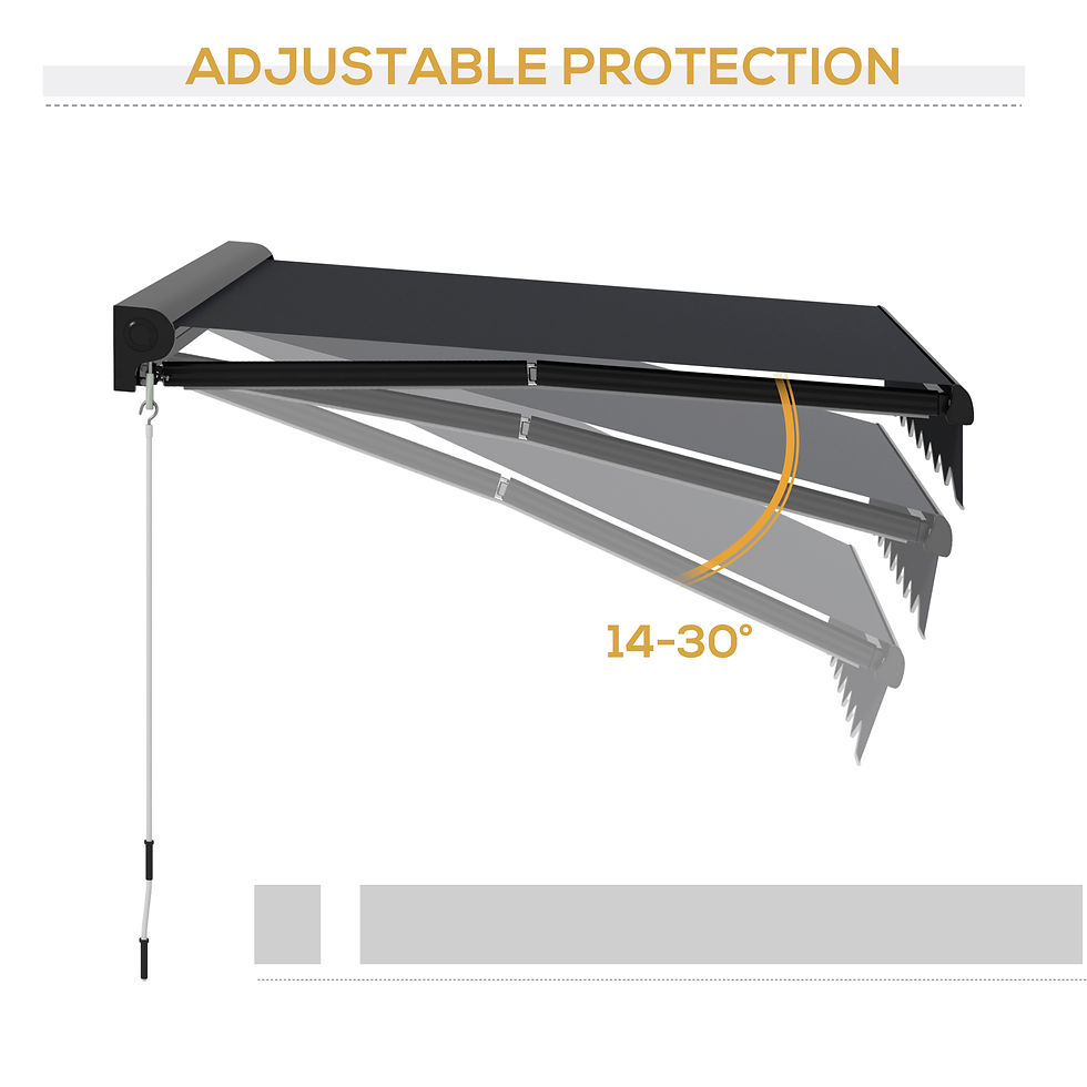 Thumbnail: 3 x 2.5m Electric Awning with LED Light, Aluminium Frame Retractable Awning Sun