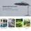 Thumbnail: Outsunny Dark Grey Cantilever Umbrella Parasol - Hanging Banana Steel 3M Patio
