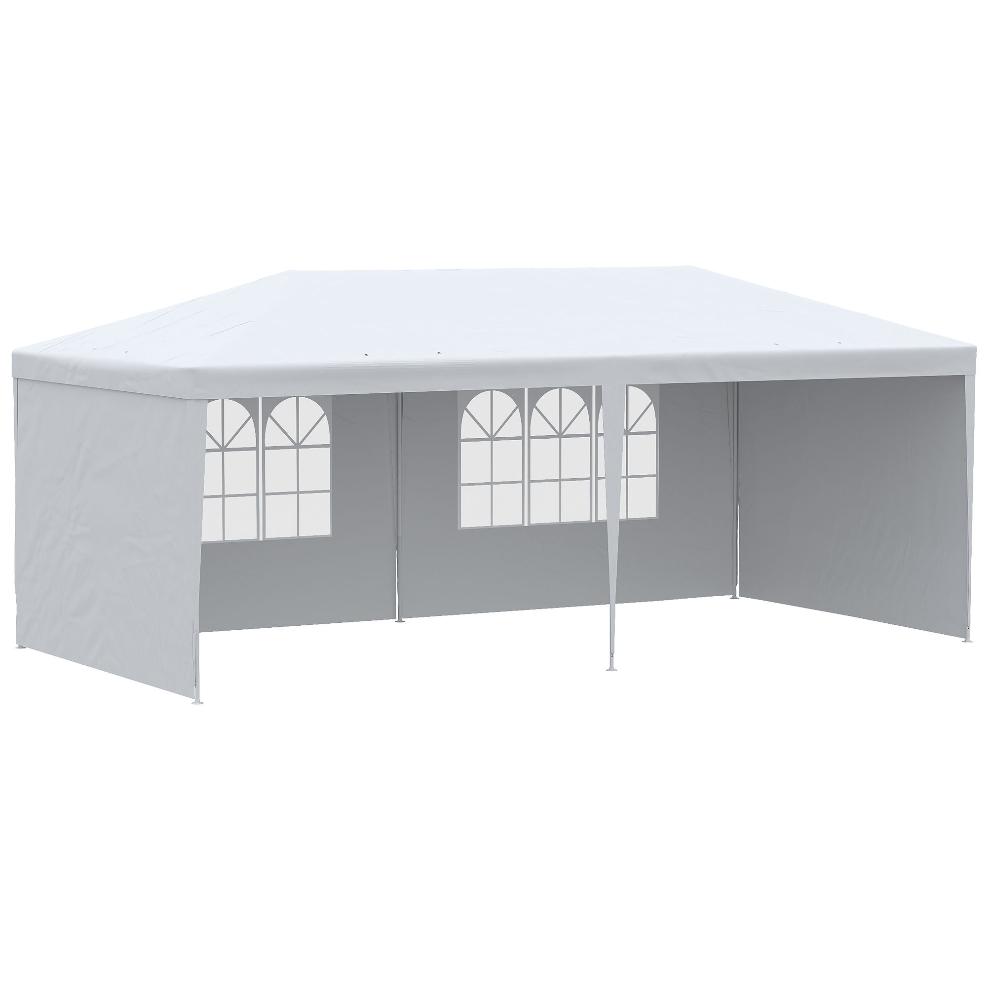 6 x 3 m Party Tent Gazebo Marquee Outdoor Patio Canopy Shelter with Windows and