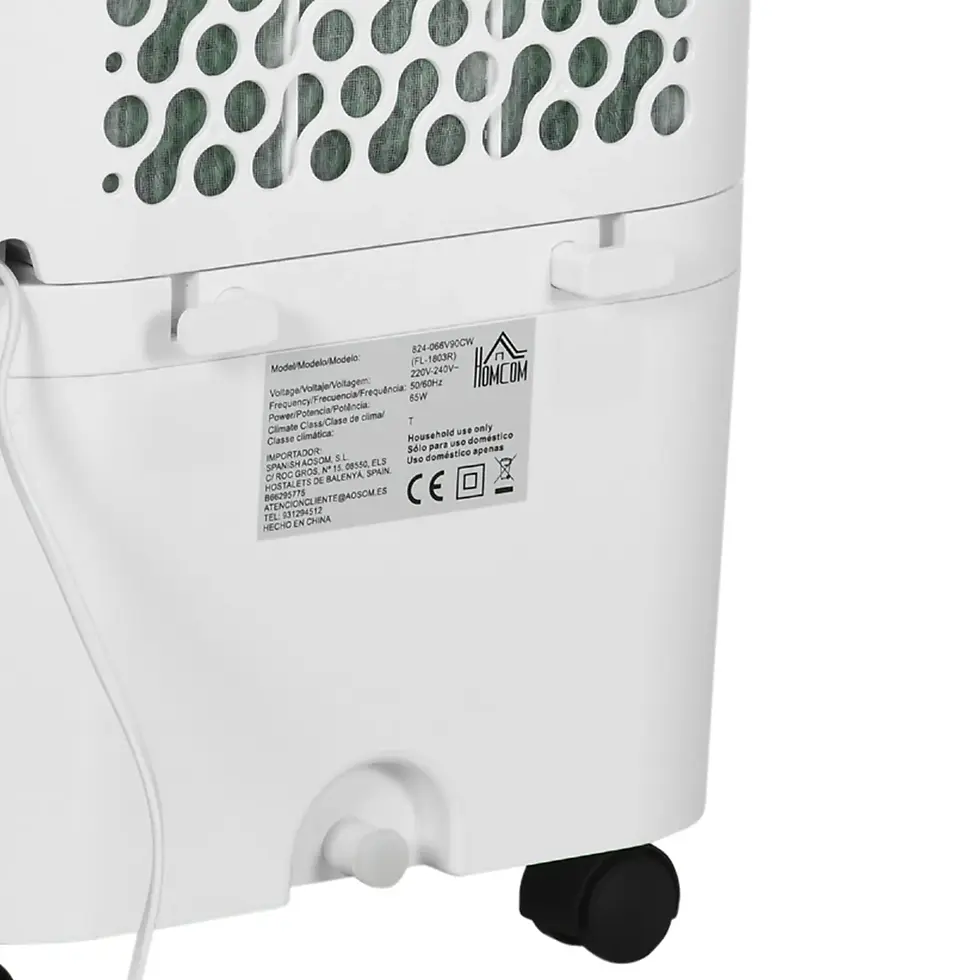 Thumbnail: HOMCOM Air Cooler, Mobile Cooling Fan Humidifier Air Conditioner with 15L Tank