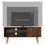 Thumbnail: HOMCOM Modern Retro Dark Brown Wood TV Unit