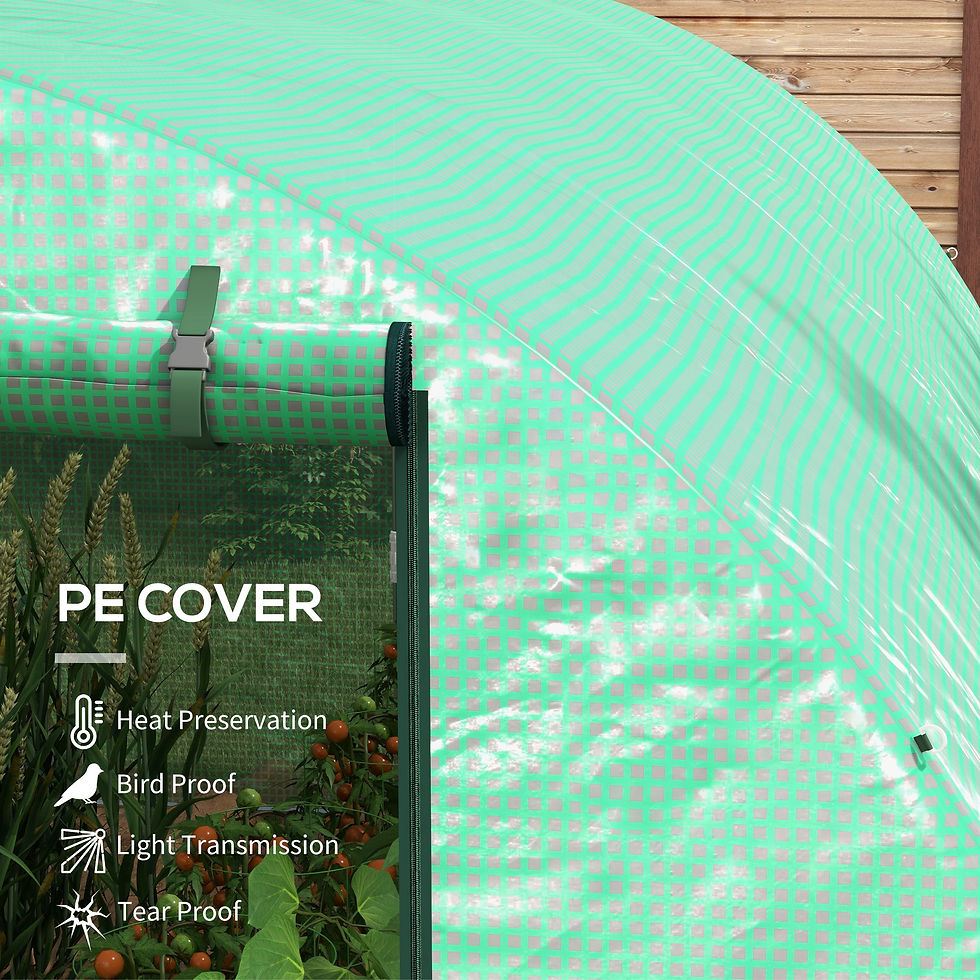 Thumbnail: Outsunny Sprinkler System Polytunnel Greenhouse, 3 x 2m, Green
