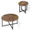 Thumbnail: HOMCOM Round Coffee Table, Set of 2 Side Table with Metal Frame - Rustic Brown