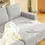 Thumbnail: HOMCOM Light Grey Corner Sofa Bed in Living Room Setting: Showing the sofa in context.