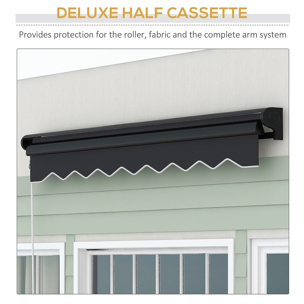 Thumbnail: 2 x 2.5m Electric Awning, with LED Light Strips - Grey