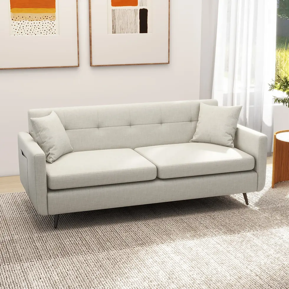 HOMCOM White 2 Seater Sofa Online: Shop affordable and stylish sofas online.
