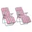 Thumbnail: Set of 2 Garden Sun Lounger Outdoor Reclining Seat Cushioned Seat Recliner Red