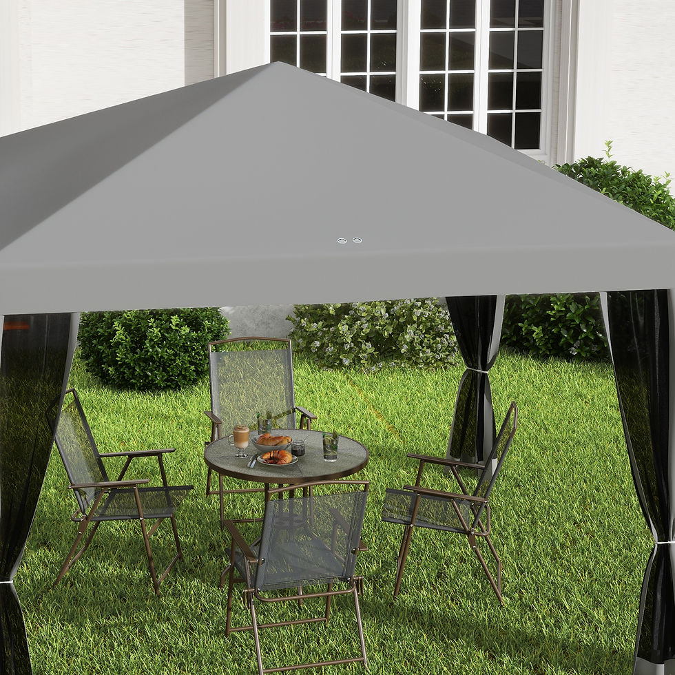 Thumbnail: 3 x 3 m Pop Up Gazebo, 420D Garden Tent Canopy with Removable Mesh Sidewall Nett