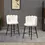 Thumbnail: HOMCOM Bar Stools Set of 2, Faux Cashmere Upholstered Breakfast Bar Chairs Cream