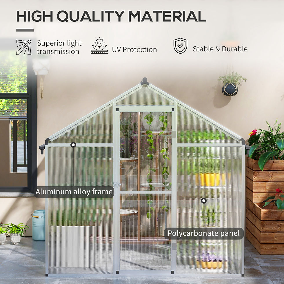 Thumbnail: 8 x 6ft Aluminium Frame Greenhouse