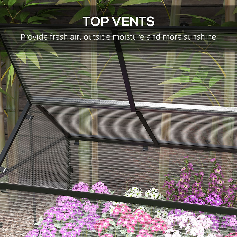 Thumbnail: 60 x 120cm Raised Garden Bed with Wooden Base - Grey
