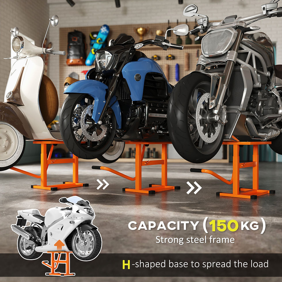 Thumbnail: Steel Motorbike Jack Lift, 27.5 / 39.5 H cm - Orange