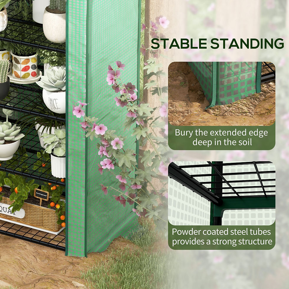 Thumbnail: Outsunny Four-Tier Mini Greenhouse, with Reinforced Plastic Cover