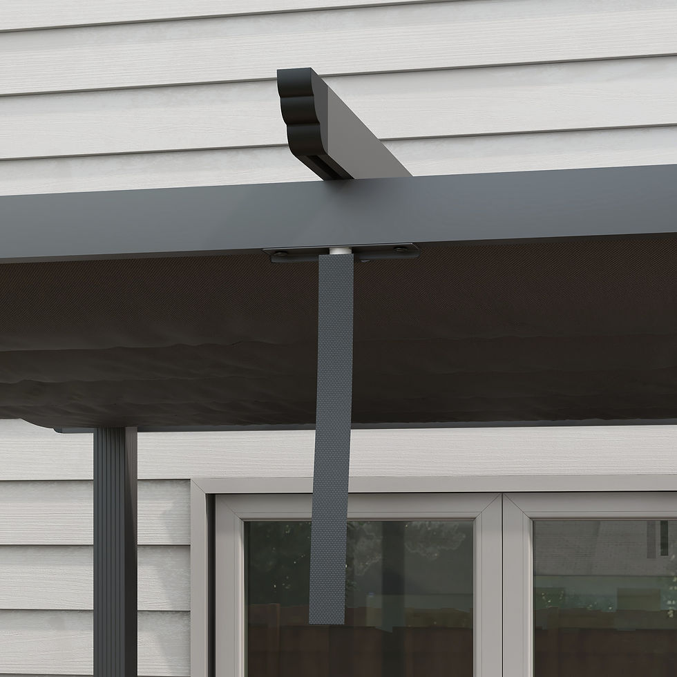 Thumbnail: Outsunny 3 x 3m Aluminium Pergola, with Retractable Roof - Dark Grey