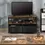 Thumbnail: HOMCOM TV Cabinet for 47-inch TVs, TV Console Unit with 2 Foldable Linen Drawers