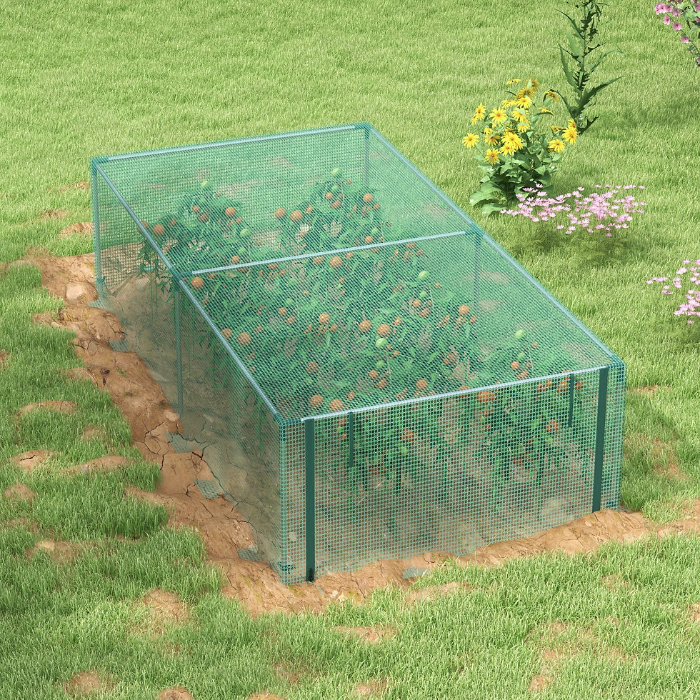 Thumbnail: 8' x 4' Plant Protection Cage, with Door, Green