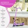 Thumbnail: Purple Kids Electric Scooter w/ Rainbow Lights & Electric Brake (Ages 6-14)