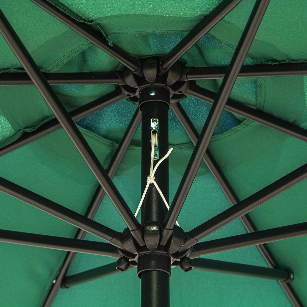 Thumbnail: 3(m) Tilting Parasol Garden Umbrellas, Outdoor Sun Shade with 8 Ribs, Tilt and C
