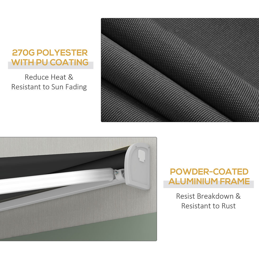 Thumbnail: 2.5 x 3m Electric Cassette Awning, with Remote - Grey