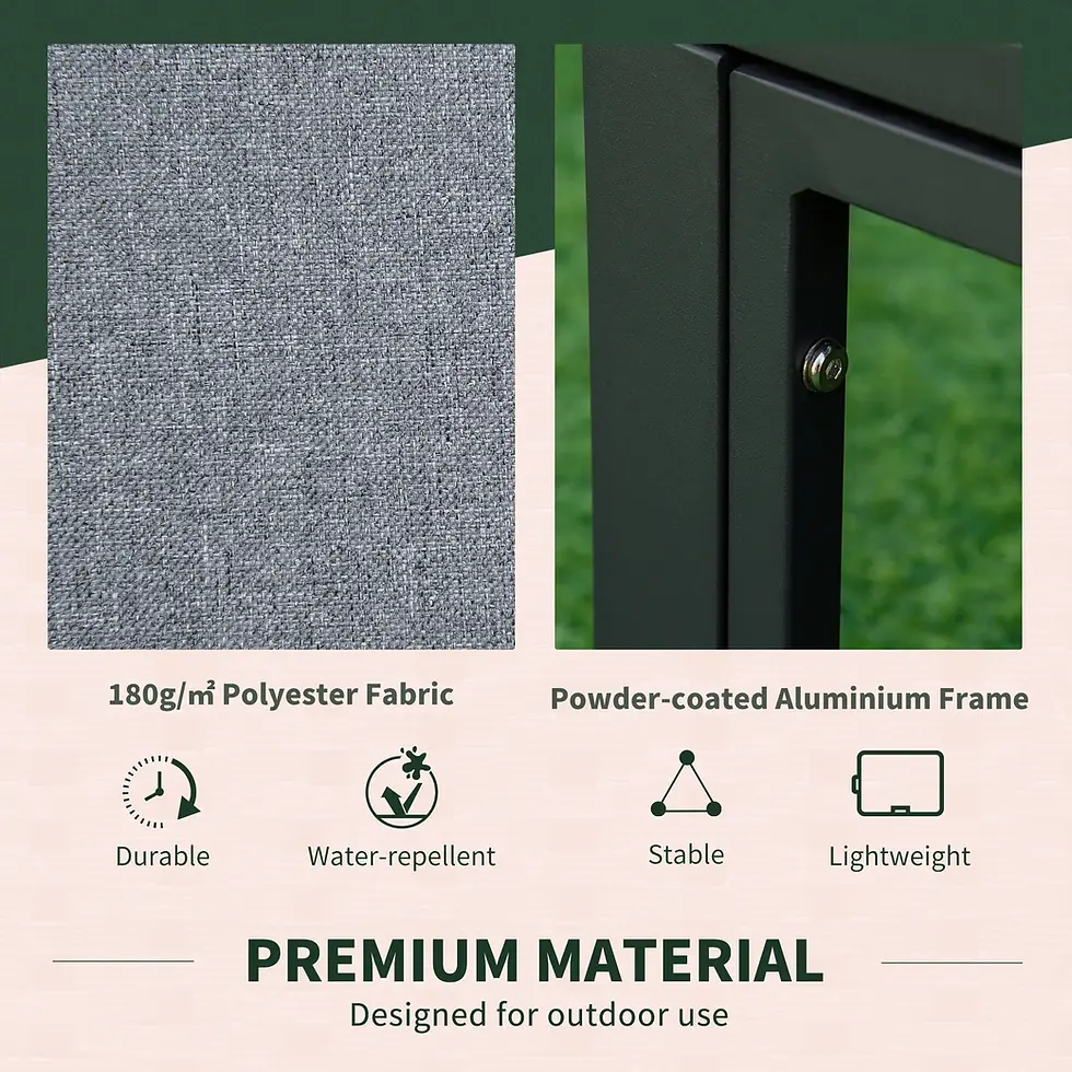 Thumbnail: Outsunny 6-Piece Garden Daybed & Sofa Set – Aluminium Patio Furniture, Grey