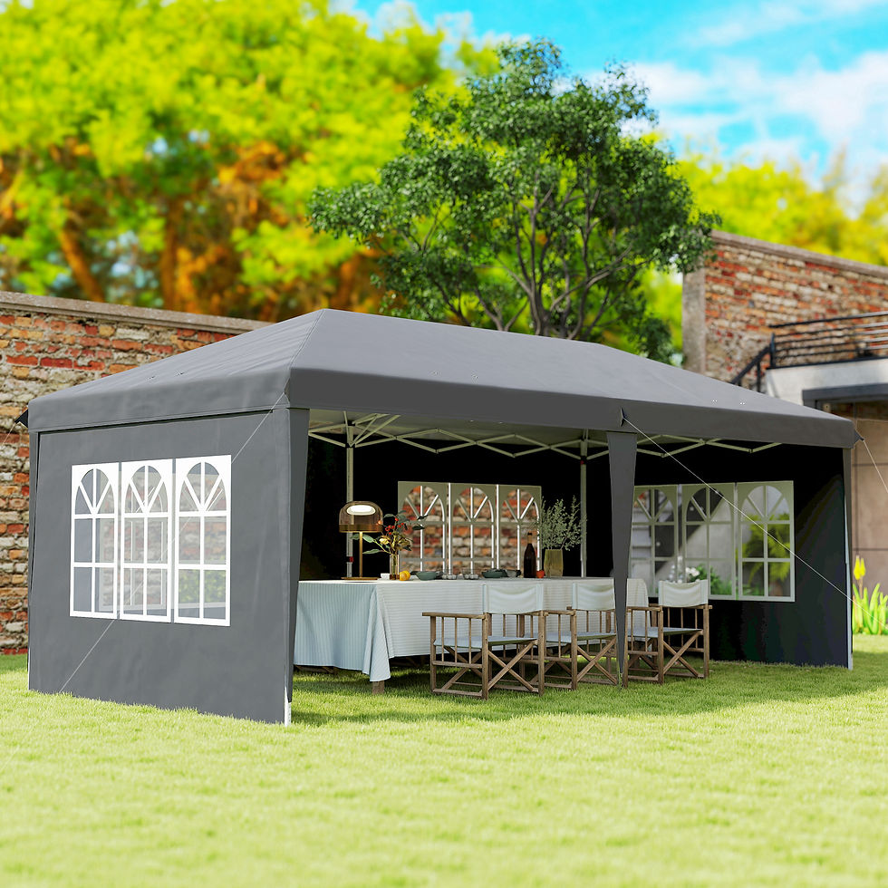 Thumbnail: 3 x 6m Pop-Up Gazebo, with Removable Walls - Grey