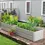 Thumbnail: Outsunny Set of 2 Raised Beds for Garden, Galvanised Steel Outdoor Planters Grey