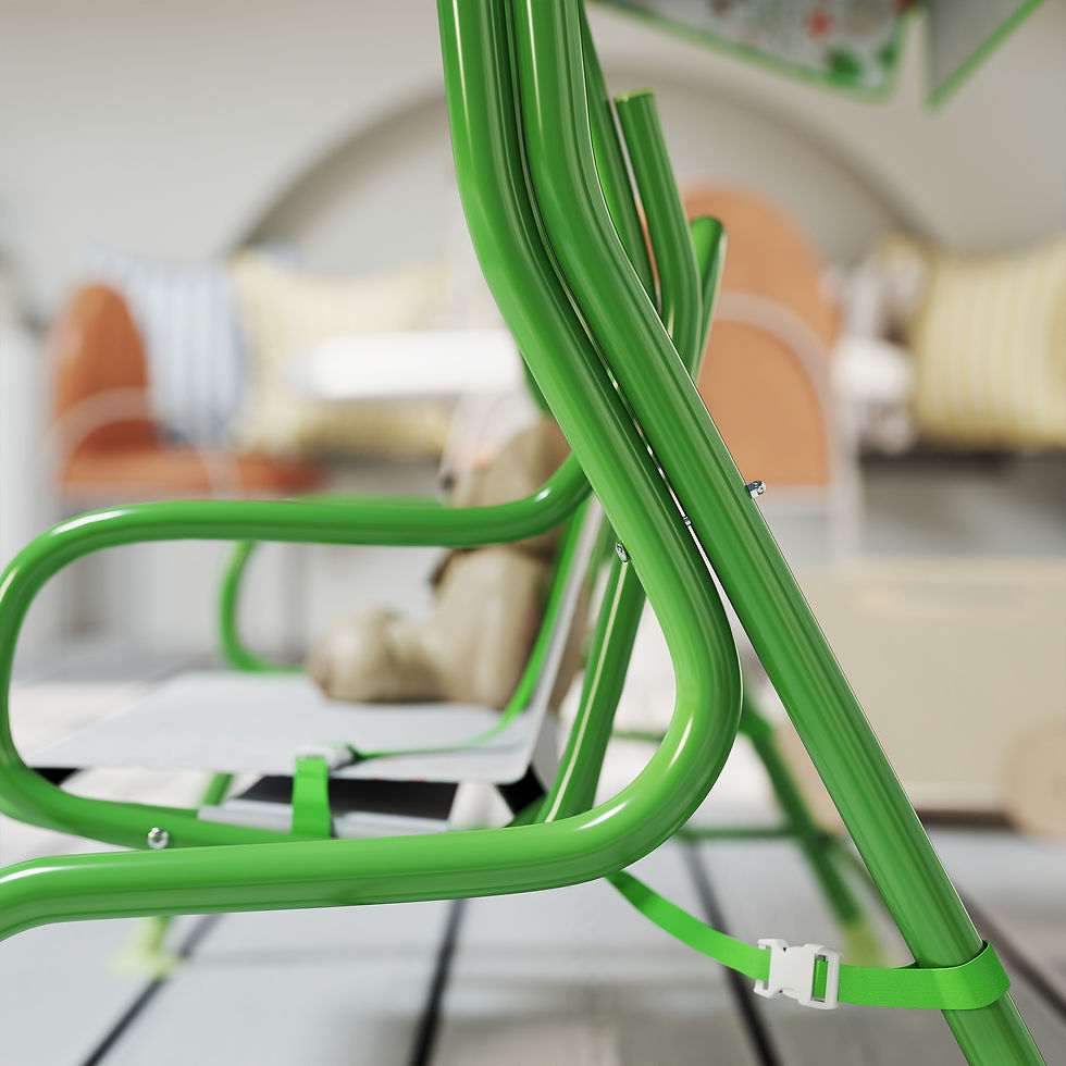 Thumbnail: Kids Garden Swing Chair with Adjustable Canopy, Safety Belt, 2 Seater Hammock Sw