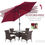 Thumbnail: Create a Relaxing Outdoor Space - Outsunny 2.6M Wine Red Garden Parasol