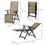 Thumbnail: Set of 2 Outdoor Sun Lounger 10-Position Adjustable Texteline Folding Reclining