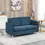 Thumbnail: HOMCOM Blue Compact Loveseat: Modern and stylish living room seating.