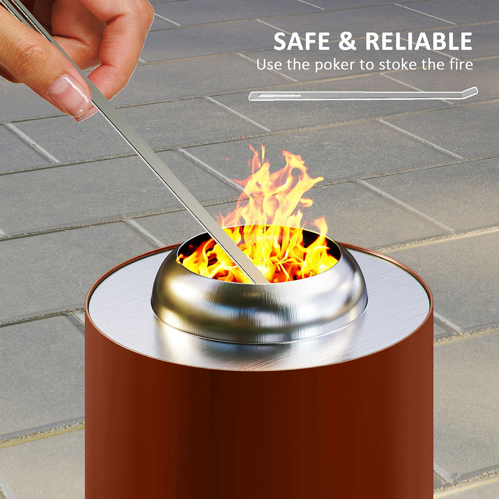 Thumbnail: Smokeless Fire Pit, 16 x 16 cm Stainless Steel Portable Wood Burning Firepit wit