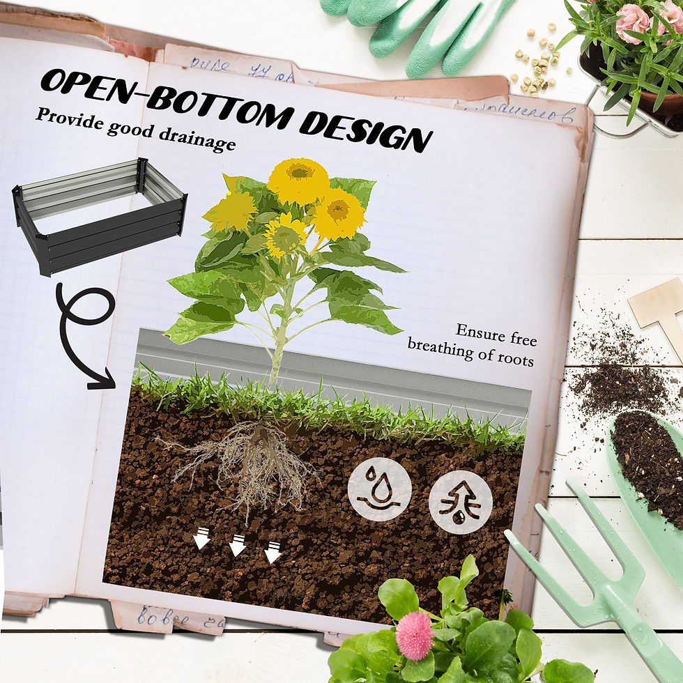 Thumbnail: Set of Two 100 x 60cm Steel Planter Boxes - Grey