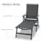 Thumbnail: Outdoor Folding Sun Lounger, 5-Position Adjustable Chaise Lounge Chair - Grey