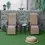 Thumbnail: Set of 2 Outdoor Sun Lounger 10-Position Adjustable Texteline Folding Reclining