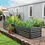 Thumbnail: Outsunny Set of 2 Raised Beds for Garden, Galvanised Steel Outdoor Planters Grey