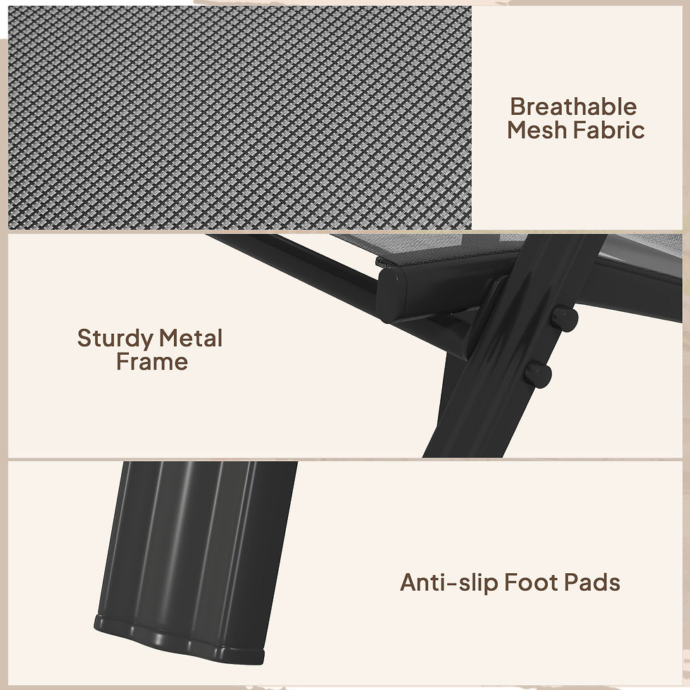 Thumbnail: Outsunny Set of Four Stackable Mesh Seat Chairs - Black