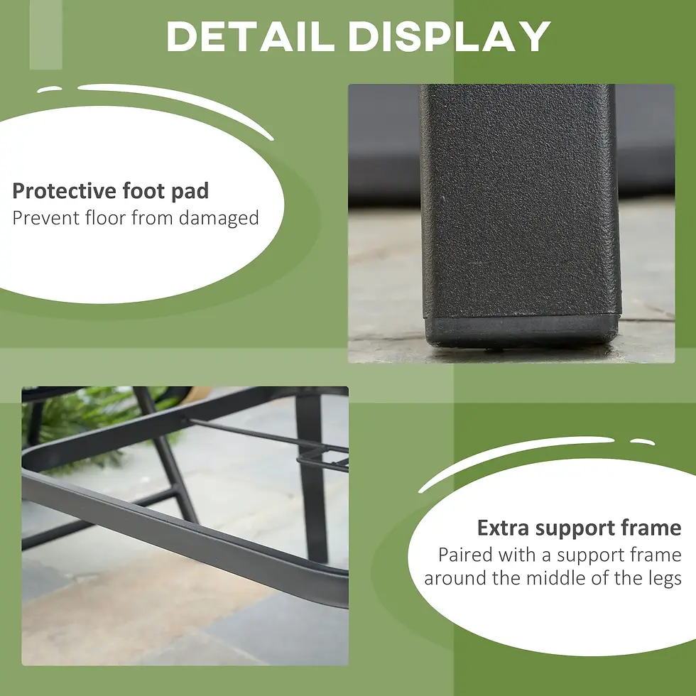 Thumbnail: Outsunny 94 x 94 cm Garden Table with Parasol Hole, Outdoor Dining Garden Table