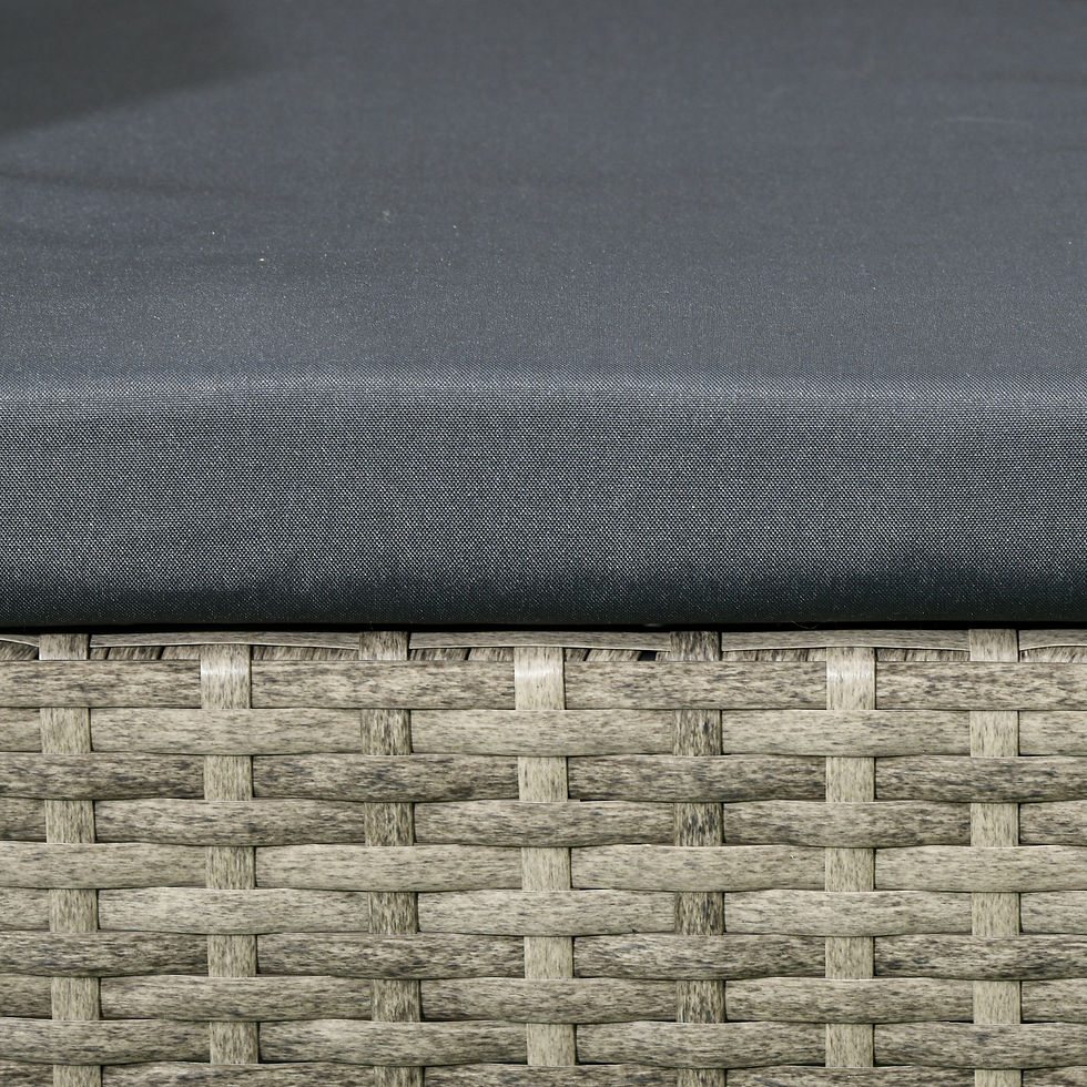 Thumbnail: Outsunny Two-Seat Rattan Chair, with Middle Table - Light Grey